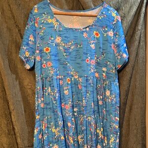 MISSLOOK Blue Floral Dress